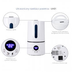 Sanjo ultradźwiękowy nawilżacz powietrza z aromaterapią UH-01 3,5l